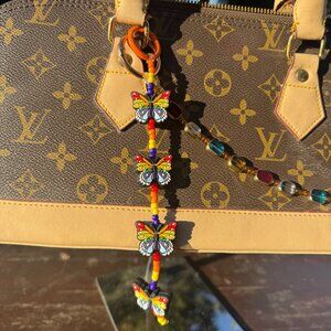 Handmade butterfly bag charm